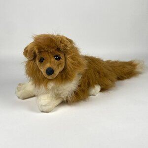 Vintage Collie Puppy Dog Stuffed Animal 1992 Fluffy Realistic A&A Plush
